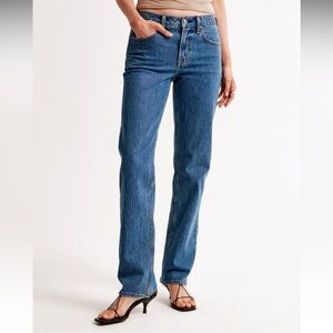 New with tags Straight Mid Rise short length Abercrombie Jeans